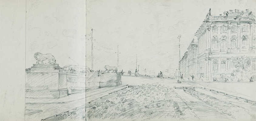 Кучумов Василий Никитич. Альбом из 33 листов с видами Санкт-Петербурга